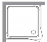 Kerasan Retro Kabina kwadratowa szkło piaskowane profile chrom 100x100 Retro 9148S0