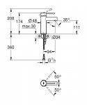 Grohe Essence Bateria umywalkowa bez korka chrom 34813001