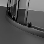 Besco Zarya Black kabina półokrągła 80 ZPB80190C