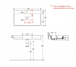 Kerasan 353330 CENTO umywalka 80X45 SOSP/z/o biały mat