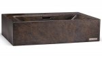 S.V.I.S. Design UMYWALKA 60 CM PYXIS BASIC Z PRZELEWEM, Z OTWOREM NA BATERIĘ - DARK STONE, NIEBIESKI, OCHRA I CZARNY, LAKIER MATOWY