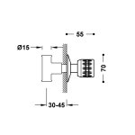 Tres ESE-23 ZAWÓR ODCINAJĄCY PODTYNKOWY Ø 15 MM.-123511C