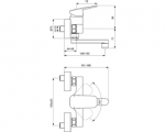 Ideal Standard Ceraplan Bateria umywalkowa ścienna chrom BD241AA