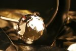 GIULINI G. Odessa Swarovski podtynkowy zestaw prysznicowy z deszczownicą 20 cm bronzo 39ZES20/BR