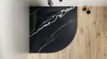 Besco Vexo Marble Black brodzik półokrągły 90 VMB9090P