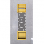 Balneo Wall Box Paper 2 Gold Uchwyt na papier ze schowkiem wbudowany w ścianę złoty ze stali nierdzewnej B0301030302-1