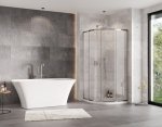 Besco Zarya Chrom kabina półokrągła 80cm ZP80190C