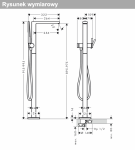 Hansgrohe Tecturis E Jednouchwytowa bateria wannowa wolnostojąca czarny mat 73445670