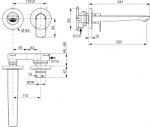 Ideal Standard Connect Air Bateria umywalkowa podtynkowa szary magnetyczny połysk A7009A5