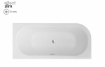 Besco Avita Slim+ wanna pod zabudowę 150 Lewa + syfon z przelewem chrom WAV150NLP
