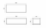Catalano HORIZON 125 konsola podumywalkowa, podblatowa wykończenie inox 5S1255000