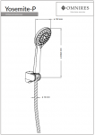 Omnires Yosemite zestaw prysznicowy punktowy YOSEMITE-PCR  24H