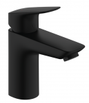 Hansgrohe Logis Jednouchwytowa bateria umywalkowa 100 z kompletem odpływowym z cięgłem czarny mat 71100670