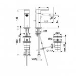 KFA Armatura Dust Bateria bidetowa czarna z korkiem 93832496