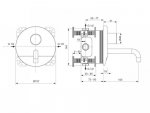 Ideal Standard Ceraplus Elektroniczna bateria umywalkowa ścienna, bez uchwytu temperatury/zasilanie bateria/wylewka 230 mm A6153AA
