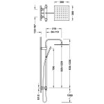 Tres OVER-WALL Zestaw baterii termostatycznej naściennej 2-drożnej prysznicowej 19039307OPM