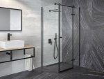 Besco Pixa Black New kabina kwadratowa 90x90 profil czarny mat lewa PKL90195B