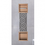 Balneo Wall Box Paper 2 Copper Uchwyt na papier ze schowkiem wbudowany w ścianę miedziany ze stali nierdzewnej B0301040302-1