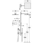 Tres SHOWER TECHNOLOGY ZESTAW ELEKTRONICZNEJ BATERII TERMOSTATYCZNEJ PODTYNKOWEJ 2-DROŻNEJ SHOWER TECHNOLOGY BLUE EDITION PRYSZNICOWE-09286563OPM