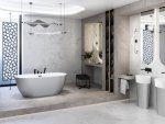 Besco Navia Glam wanna wolnostojąca 140 Srebrna + syfon z przelewem chrom WA140NSR