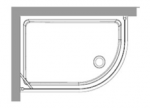 Kabina Prysznicowa Retro 80x120 Cm Półokrągła Asymetryczna Z Piaskowanym Szkłem I Profilami Bronzo Kerasan 9137S3