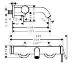 Hansgrohe Tecturis S Jednouchwytowa bateria wannowa natynkowa Brąz Szczotkowany 73422140