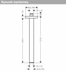 Hansgrohe  Przyłącze sufitowe E 30 cm czarny mat 24339670