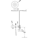 Tres Study zestaw prysznicowy podtynkowy chrom 26228005
