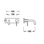 Tres STUDY ELEMENT NAŚCIENNY DO PODTYNKOWEGO KORPUSU BATERII UMYWALKOWEJ 26230031OPM