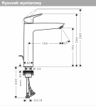 Hansgrohe Logis Jednouchwytowa bateria umywalkowa 190 z kompletem odpływowym z cięgłem chrom 71090000
