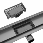 Balneo Duplex Next Gun Metal Odpływ liniowy 90 cm dwustronny A0101100102-4 szczotkowany grafit MAGAZYN WYSYŁKA 24H