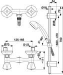 KFA Standard bateria prysznicowa chrom 30631100/24H