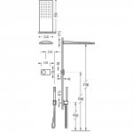Tres Slim zestaw prysznicowy elektroniczny 09286551