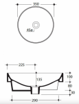 KERASAN NOLITA UMYWALKA NABLATOWA/ WPUSZCZANA W BLAT NOCCIOLA MATT 35cm 355881
