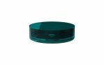 Besco Enya Blue Wave umywalka nablatowa + maskownica czarny matt UME36BWB