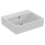 Ideal Standard Connect Umywalka nablatowa 55x46 cm z bez otworu na baterię, bez przelewu, z powłoką Ideal Plus, biała E8111MA