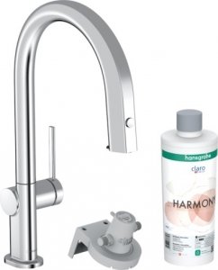 Hansgrohe Aqittura M91 Bateria kuchenna z wyciąganą wylewką z filtrem chrom 76801000