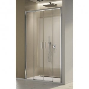 Sanswiss Top-Line S drzwi rozsuwane czteroczęściowe 140cm profil biały TLS41400407
