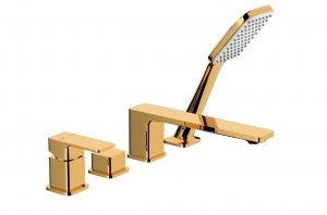 KFA Armatura Dust bateria wannowa złota połysk 4-otworowa 93836260