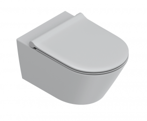 Catalano Colori/Zero 55 Zestaw miska WC podwieszana NewFlush szary mat z deską wolnoopadającą i mocowaniem 1VS55NRCS/0111550023 + 5SCSTPCS + 5KFST000/9056060000