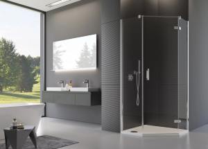 Ronal Sanswiss ścianka boczna do kabiny pięciokątnej 100,1-160x200 cm, szkło satyna, profile chrom PUT51PSM11049