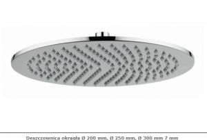   Trend Armatura Deszczownica okrągła Ø 300 mm, 7 mm złoty ACS60090/ZŁ