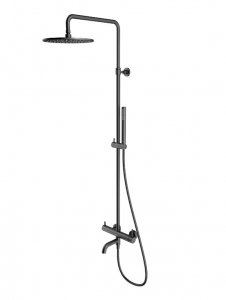 Omnires Y zestaw wannowy natynkowy grafit szczotkowany Y1234MGR