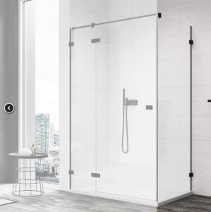 Ronal Sanswiss Annea ścianka prysznicowa 80 cm boczna do drzwi czarny mat ANTW108000607