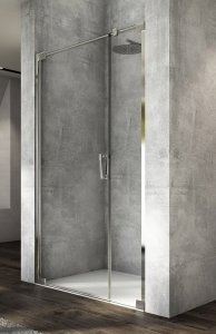Sanswiss Cadura Drzwi wahadłowe jednoczęściowe ze ścianką stałą w linii 90cm CA31CG0905007