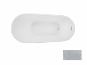 Besco Melody Glam wanna wolnostojąca 170 Złota + syfon z przelewem chrom WA170MZL