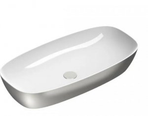 Catalano Alvea umywalka nablatowa 80x40 cm owalna biały/srebrny 0622800041