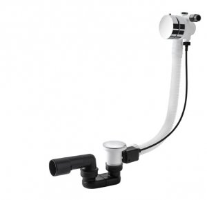 Vedo Minimalista II Przelew wannowy z korkiem automatycznym i funkcją napełniania wanny 70cm chrom 346M/70/CH