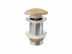 Besco spust umywalkowy klik-klak z pokrywą ceramiczną mokka matt OUCLKKM