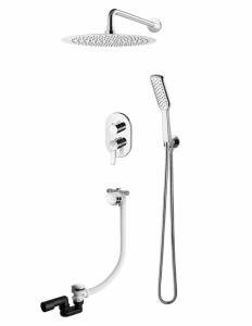 VEDO CENTO CROMO Kompletny system wannowo-natryskowy podtynkowy III deszczownica o śr. 200 mm VBC1233/20/CH chrom